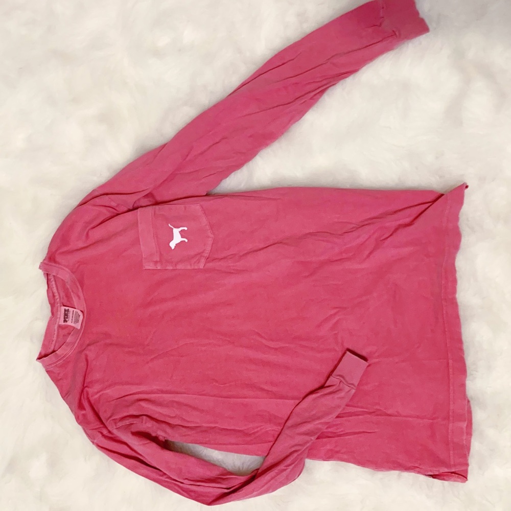 Victoria Secret PINK Long-sleeve Campus Pocket Tee